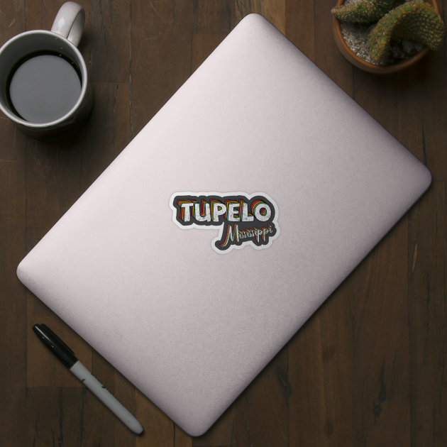 Tupelo Mississippi City Vintage Retro Aesthetic by AbstractA